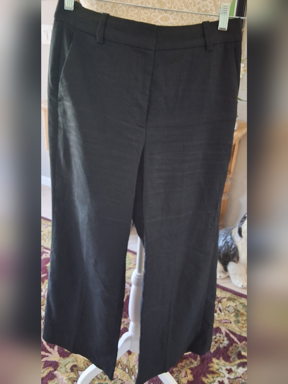 J Crew Black lined Linen Blend Pants - Size 8